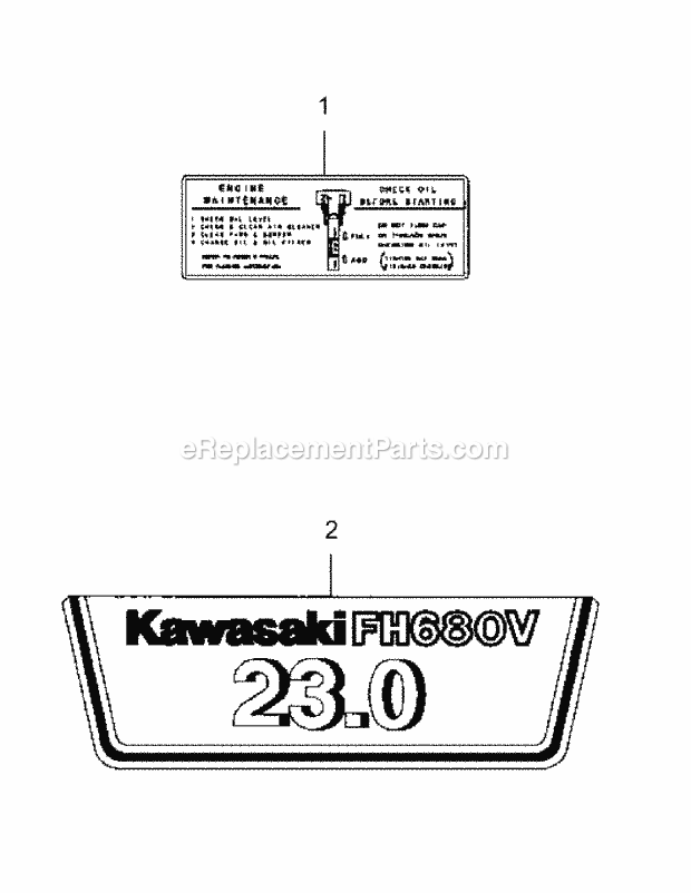 Fh680v-Bs29 Label Diagram and Parts List for M54-KW 53DB5DBW750 Cub Cadet Sprayer
